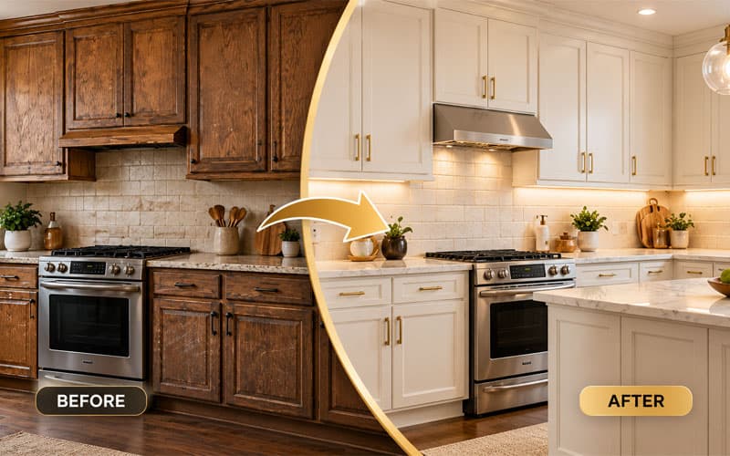 Cabinet Before and After